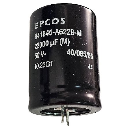 Capacitor Eletrolitico 22000uF x 50V RD 85º Snapin B41845-A6229-M Epcos