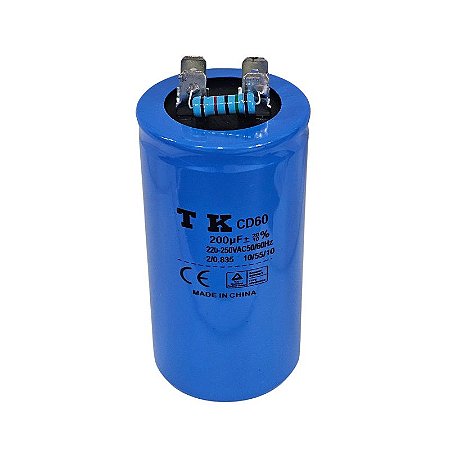 Capacitor Polipropileno 200uF x 220-250Vac 50/60Hz CD60 TK