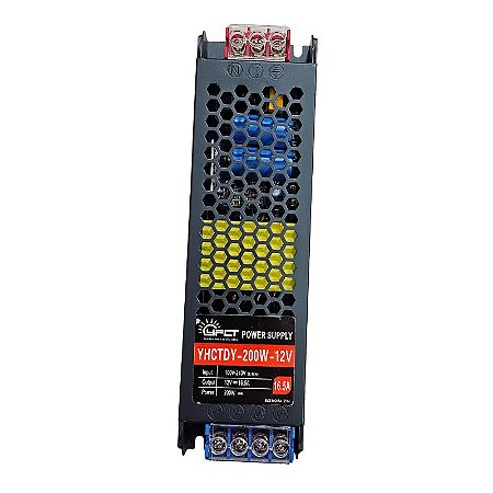 Fonte Chaveada Slim YHCTDY-200W-12V16,5A Power Supply