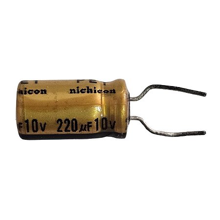 Capacitor Eletrolítico 220uF x 10V RD 85º B0451 Nichicon