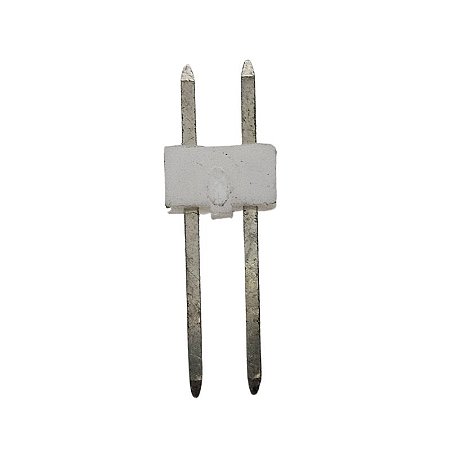 Conector Amp 2 Vias 180º Macho Branco