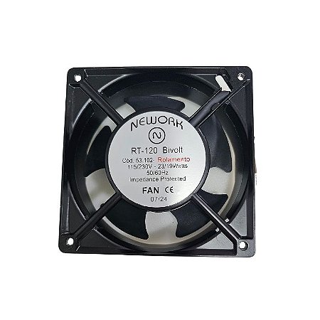 Cooler 12x12x38MM Biv 115/230V 23/19W Com Rolamento 4 Fios RT-120 53.102