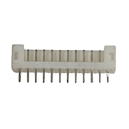 Conector Branco 12 Vias Macho 180º