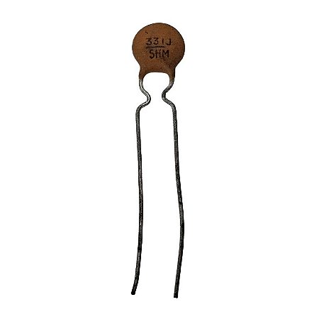 Capacitor Cerâmico 330pF x 50V = 331J Shm