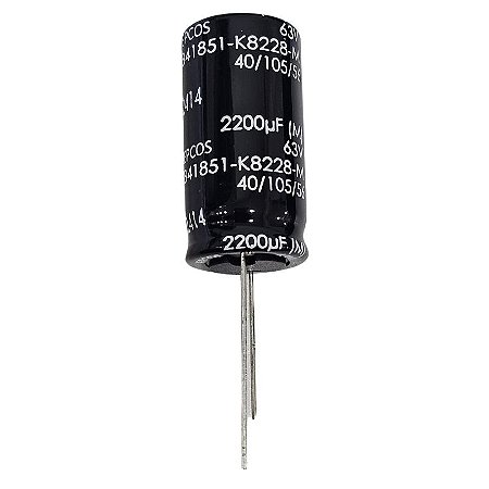 Capacitor Eletrolítico 2200uF x 63V RD 105º 18DX35A B41851-K8228-M Epcos
