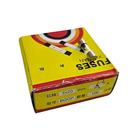 Fusível 6,3A 250V Pequeno 5X20 Vidro Cx 100pçs