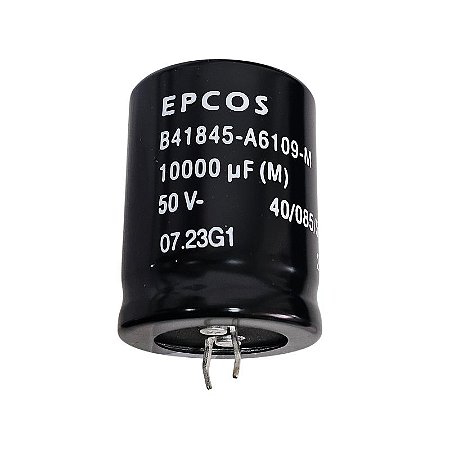 Capacitor Eletrolítico 10000uF x 50V RD 85º Snapin Epcos B41845-A6109-M 30DX40A