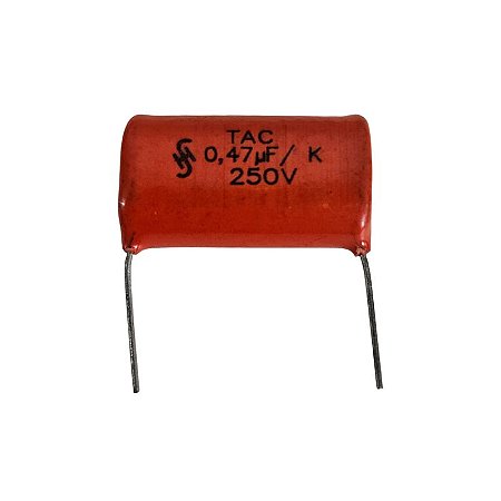 Capacitor Poliéster 470K x 250V = TAC 0,47uF/K 250V Siemens