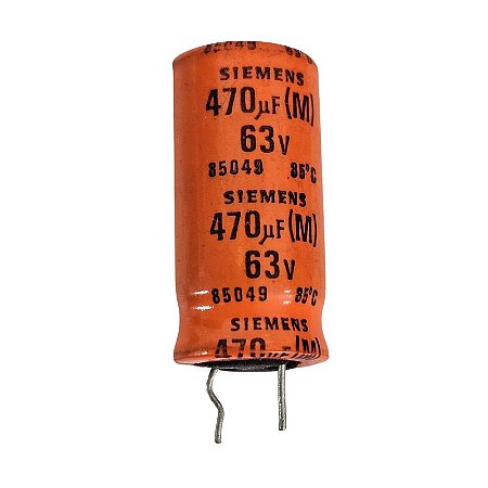 Capacitor Eletrolítico 470uf x 63V RD 85° Pre Cortado 85049 Siemens