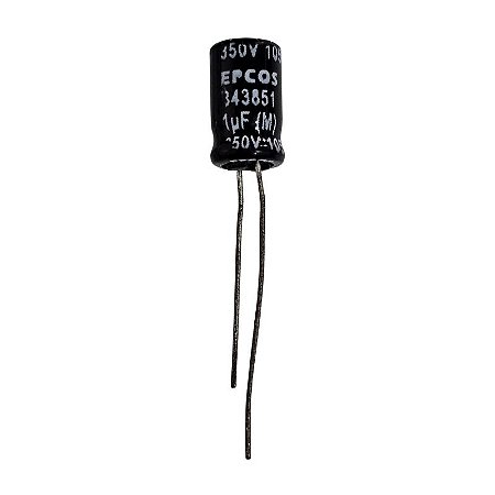 Capacitor Eletrolítico 1uF x 350V RD 105º B43851 Epcos