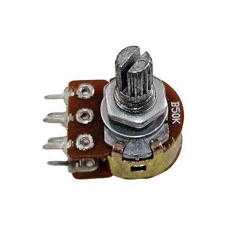 Potenciômetro 50K B WH148-2-L15 Duplo 6Terminais