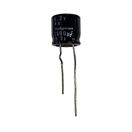 Capacitor Eletrolítico 1000uF x 6,3V RD 85º Rubycon