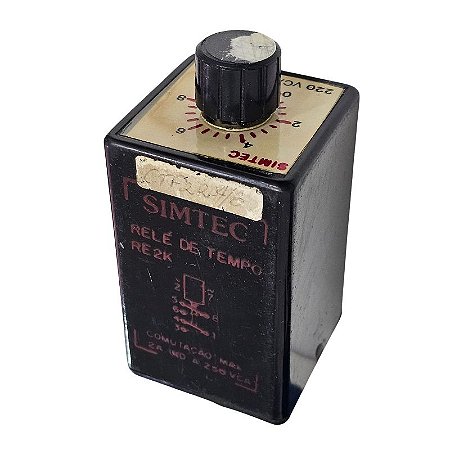 Relé de Tempo RE2K 0 A 10 Segundos CTF2RA4/6 220Vca Simtec
