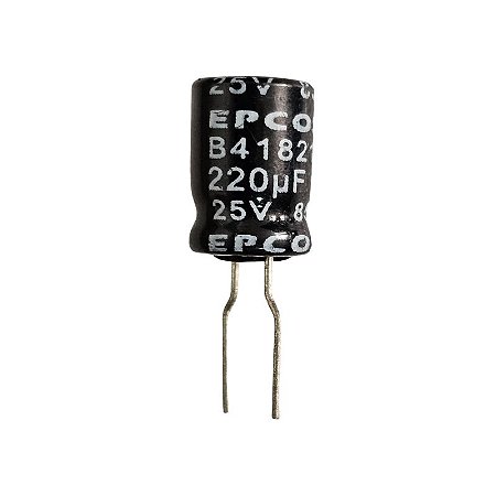 Capacitor Eletrolítico 220uF x 25V RD 85º B41821 Epcos