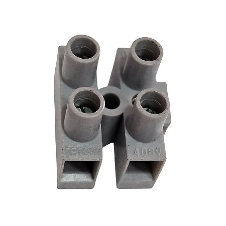 Conector Borne DG801 15A 400V 4 Vias Cinza Degson