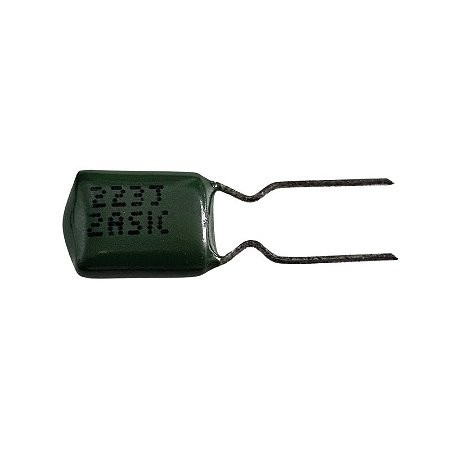 Capacitor Poliéster 22K x 100V = 223J 2Asic Verde