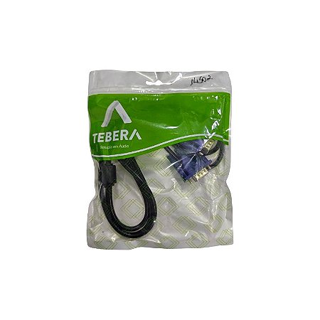 Cabo VGA Macho x Macho 1,5M Com Filtro Tebera