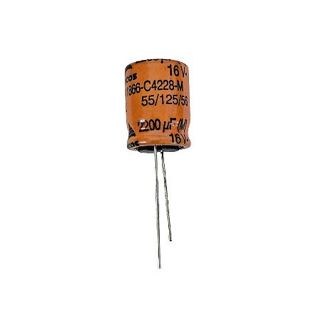Capacitor Eletrolítico 2200uF x 16V RD 125º B41866-C4228-M 16DX20A Epcos
