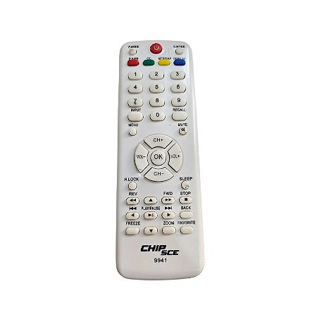 Controle Remoto Para Tv H-Buster Branco Chip Sce 9941