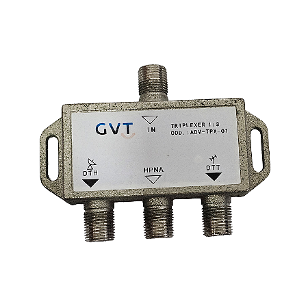 Conector Divisor de Antena GVT Triplexer 1:3