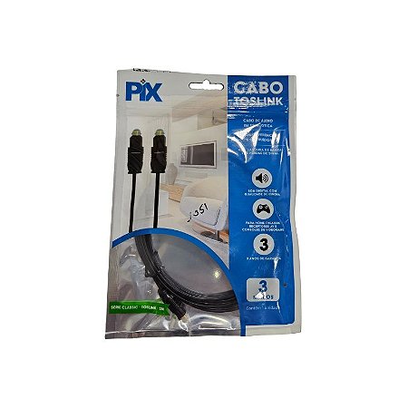 Cabo Toslink 3M Preto Pix
