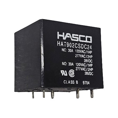 Relé HAT902CSDC24 28Vdc 30A 5 Terminais Hasco