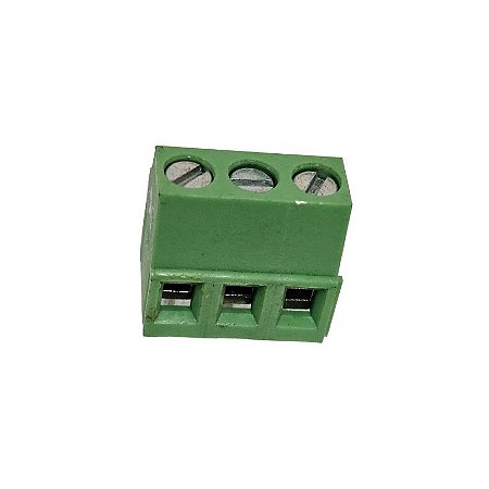 Borne DG500-5.08 10A 300V Awg 24-12 3 Pinos Verde Degson