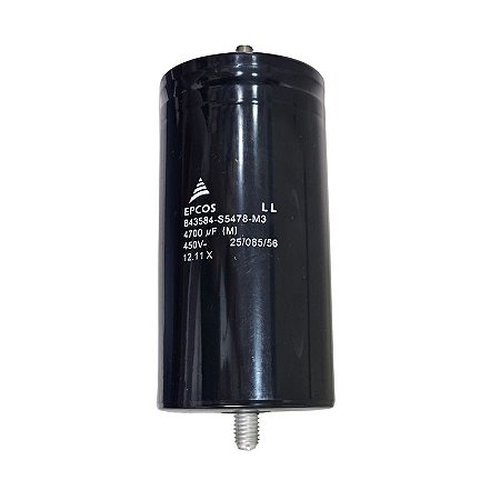 Capacitor Eletrolítico 4700uF x 450V Giga Com Parafuso de Fixação B43584-S5478-M3 Epcos