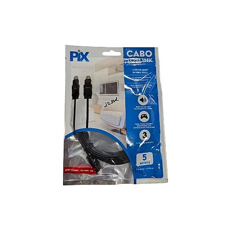 Cabo Toslink 5M Preto Pix