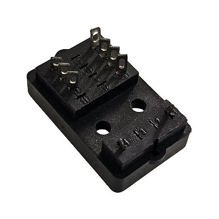 Soquete Para Relé 9 Pinos Preto
