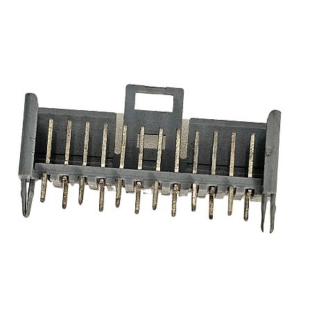 Conector MSFW100B 12 Vias Macho 180° Cinza