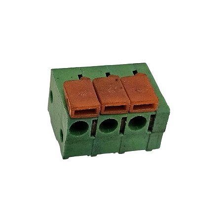 Conector Borne Para PCI 6 Pinos Verde/Laranja