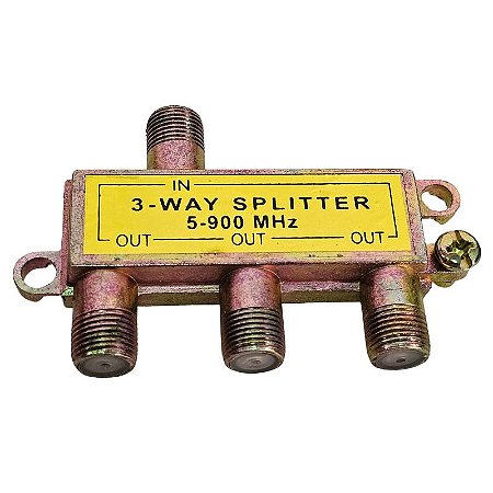 Conector Divisor de Sinal Para Antena 3-Way Splitter 5-900Mhz