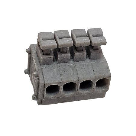 Borne DG235 10A 250V Awg 20-14 8 Pinos Cinza Degson