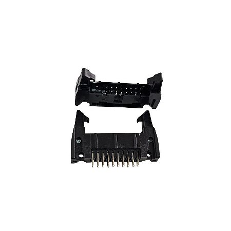Conector Header 20 Pinos Macho 180º Com Trava