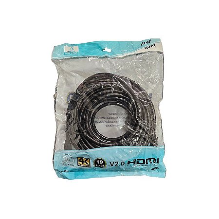 Cabo HDMI 2.0 4K 3D 19P 30AWG 20M Tebera