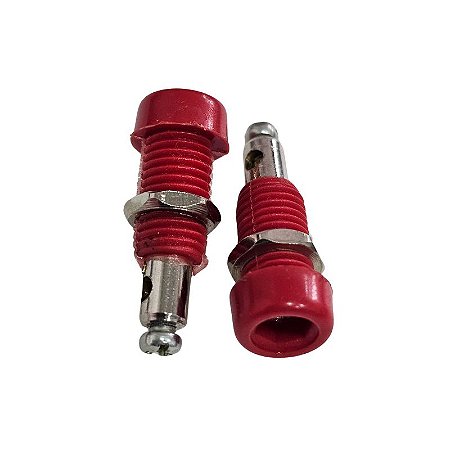 Borne 257P Vermelho Para Pino Banana 4MM
