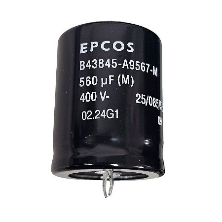 Capacitor Eletrolítico 560uF x 400V 85º Snapin Epcos