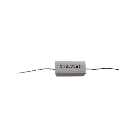 Resistor 0R33 5W 5% Axial Cerâmico