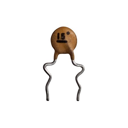 Capacitor Cerâmico 15pF x 50V Pré Formado = 15