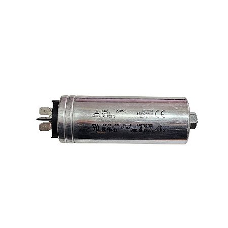 Capacitor Polipropileno 60uF x 250Vac 50/60Hz Alumínio Faston Com Parafuso Epcos