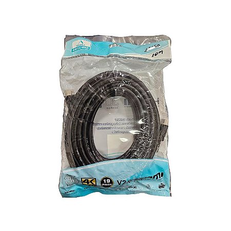 Cabo HDMI 2.0 4K 3D 19P 28WG 10M Tebera