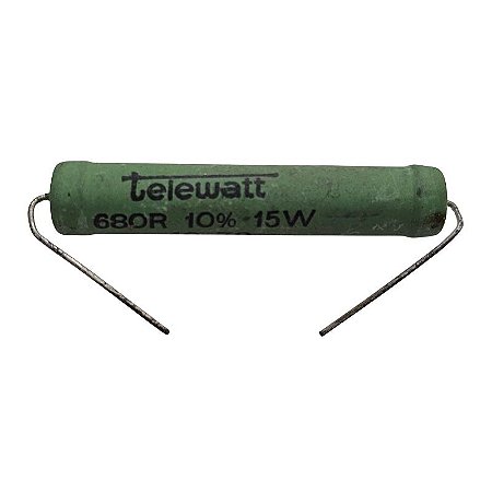 Resistor 680R 15W 10% Axial Porcelana