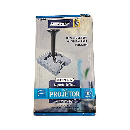 Suporte de Teto Para Projetor Multiproj-M Fixação Universal Preto Multivisão