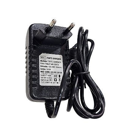 Fonte Chaveada Para Uso Geral 3A 5V 15W Com 2 Plugs Adapadores Inclusos Mxt