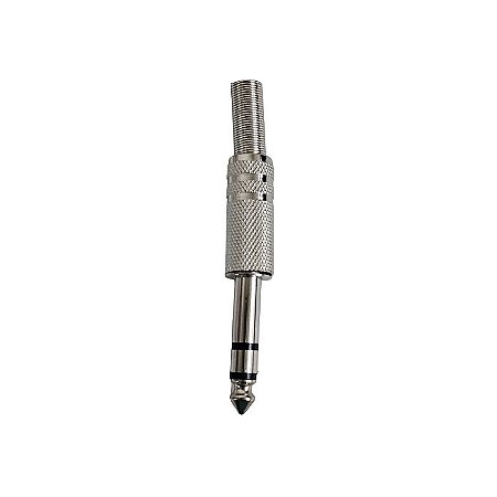 Conector Plug P10 Metálico Estéreo