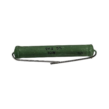 Resistor 2K2 10W 5% Axial Verde