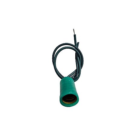 Soquete Para Lâmpada Rosca E10 Com Rabicho Verde
