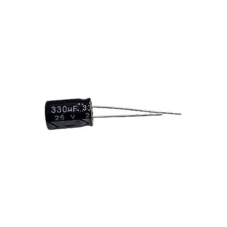Capacitor Eletrolítico 330uF x 25V RD 105º Topmay