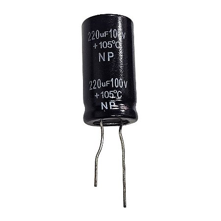 Capacitor Eletrolítico 220uF x 100V RD 105° NP